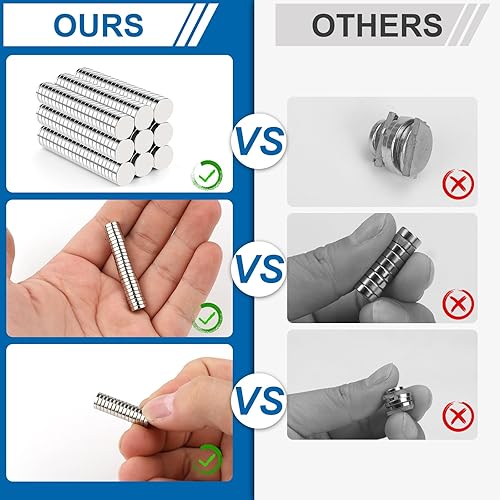 Miniatura 3 de DIYMAG 60 imanes pequeños de neodimio para refrigerador, mini botón de tierras raras para oficina, pizarra, cocina, profesores, manualidades