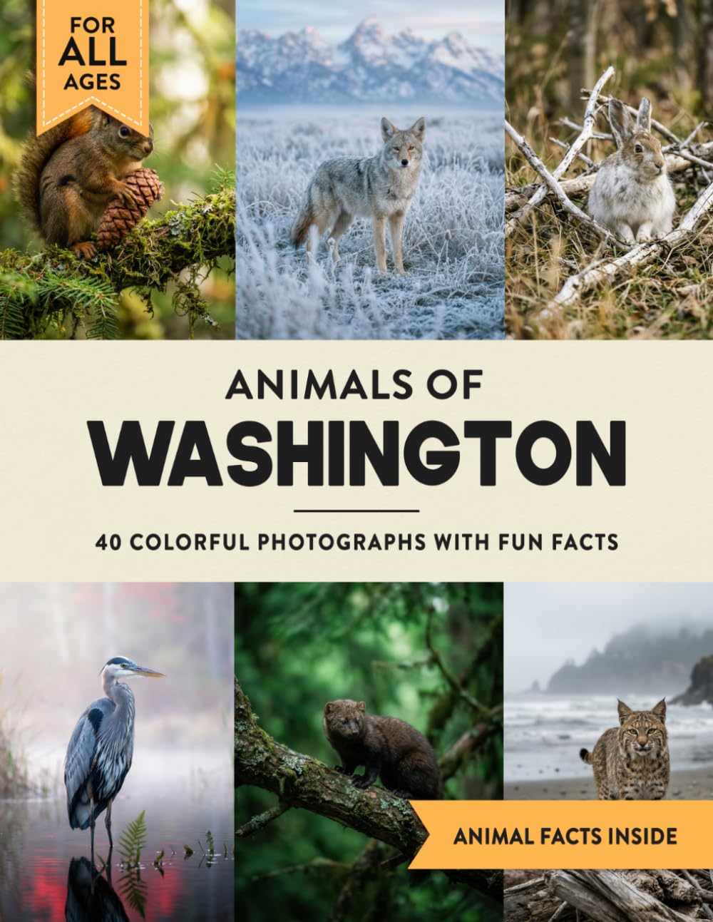 Animals of Washington: Learn All About Evergreen State Wildlife in a Fun Fact Picture Book for Kids and Adults
