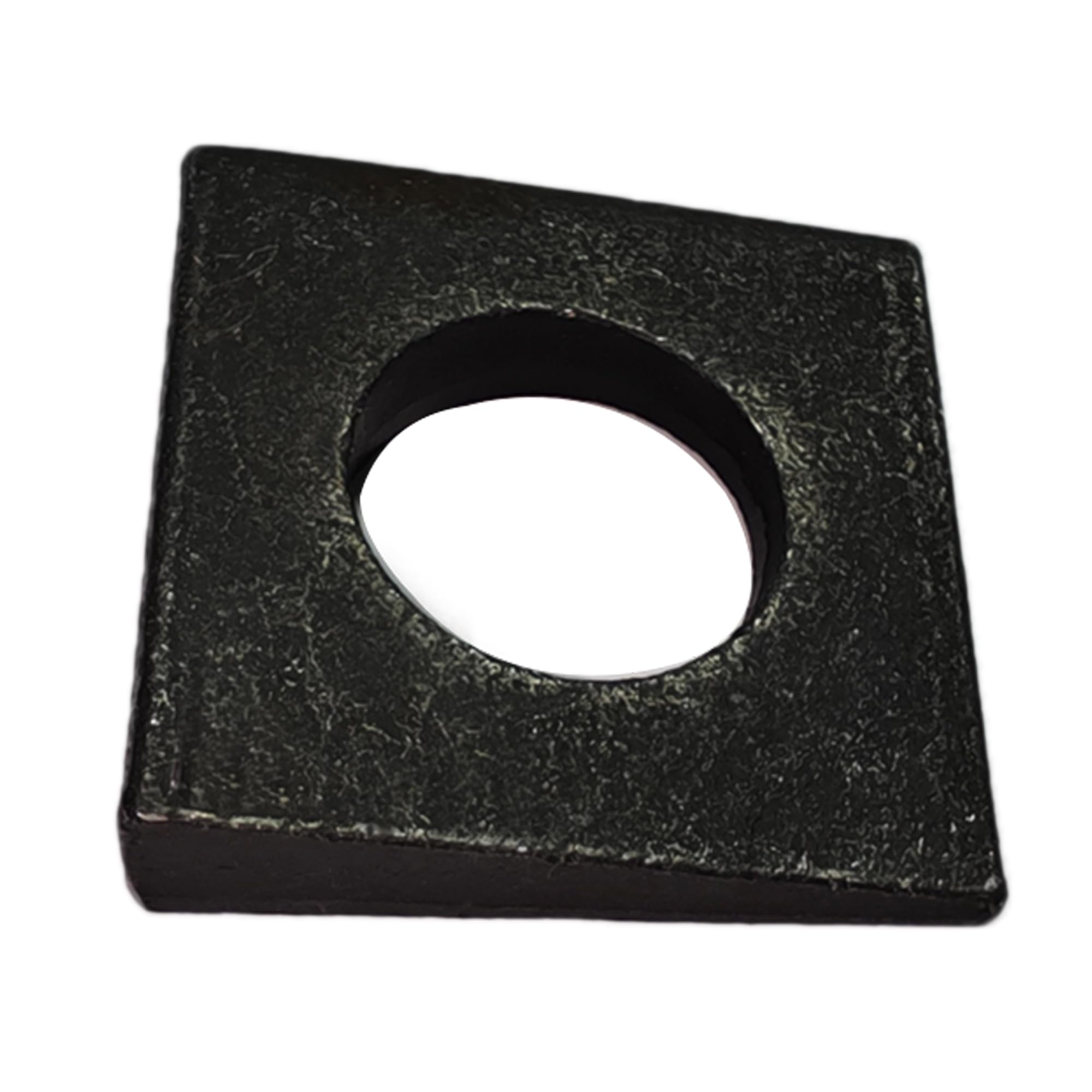 5 PCS 3/4 Beveled Square Washers in Plain Carbon Steel Oxidized,3/4(ID) x1-5/9x1-5/9 Inch for Channel Steel Wedge Shaped Washers for Shim Leveling,3