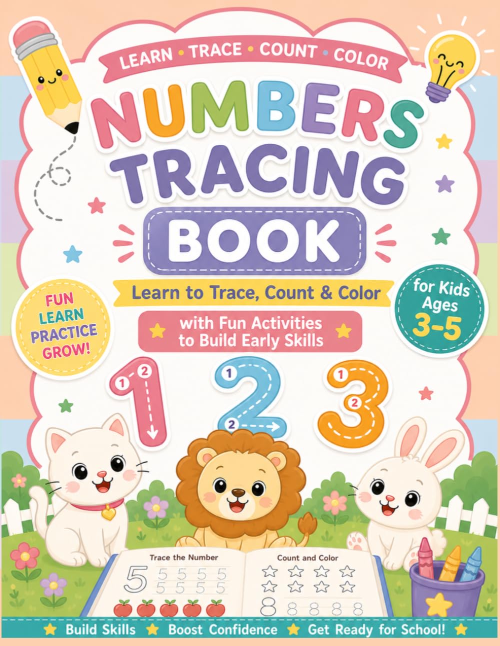 Numbers Tracing Book for Kids Ages 3–5: Learn to Trace, Count & Color with Fun Activities
