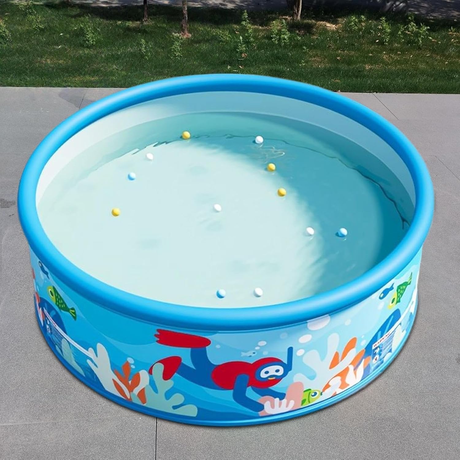 Genérico Kid Pool - Non Inflatable for Evaluation | Tear Resistant Foldable Basin with Resilient for Backyard, Home and Professional Kids Adults Garden Balcony Beach Utility