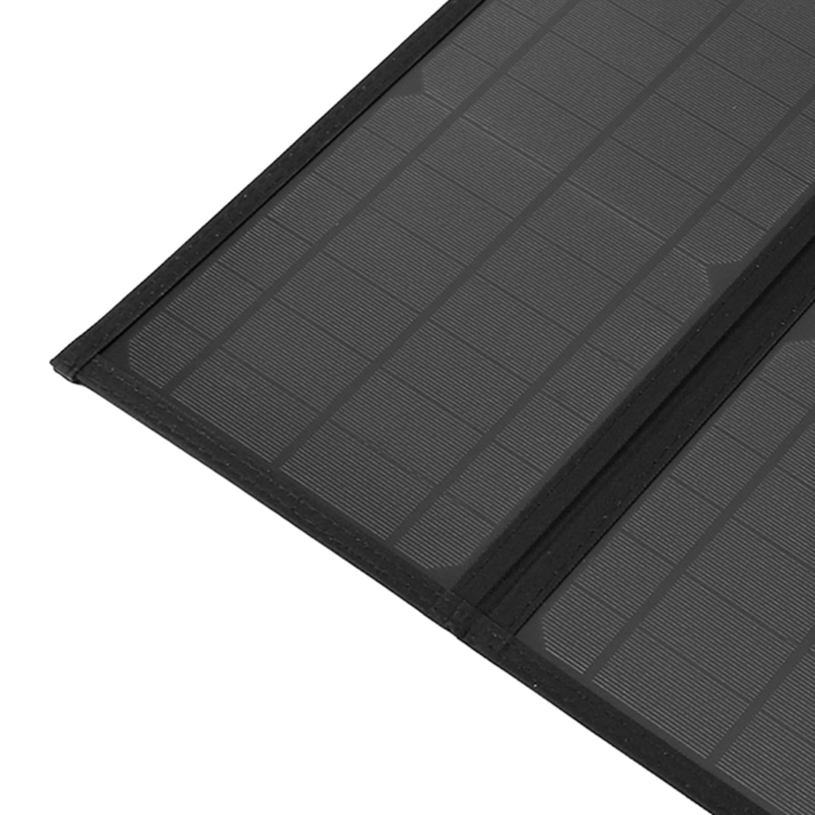 EMUKOEP Leichtes 30-W-18-V-Solarpanel-Ladegerät, Faltbares Design für Einfache Lagerung und Transport, USB-5521DC-Typ-C-Steckdosen für Reisende (Schwarz)