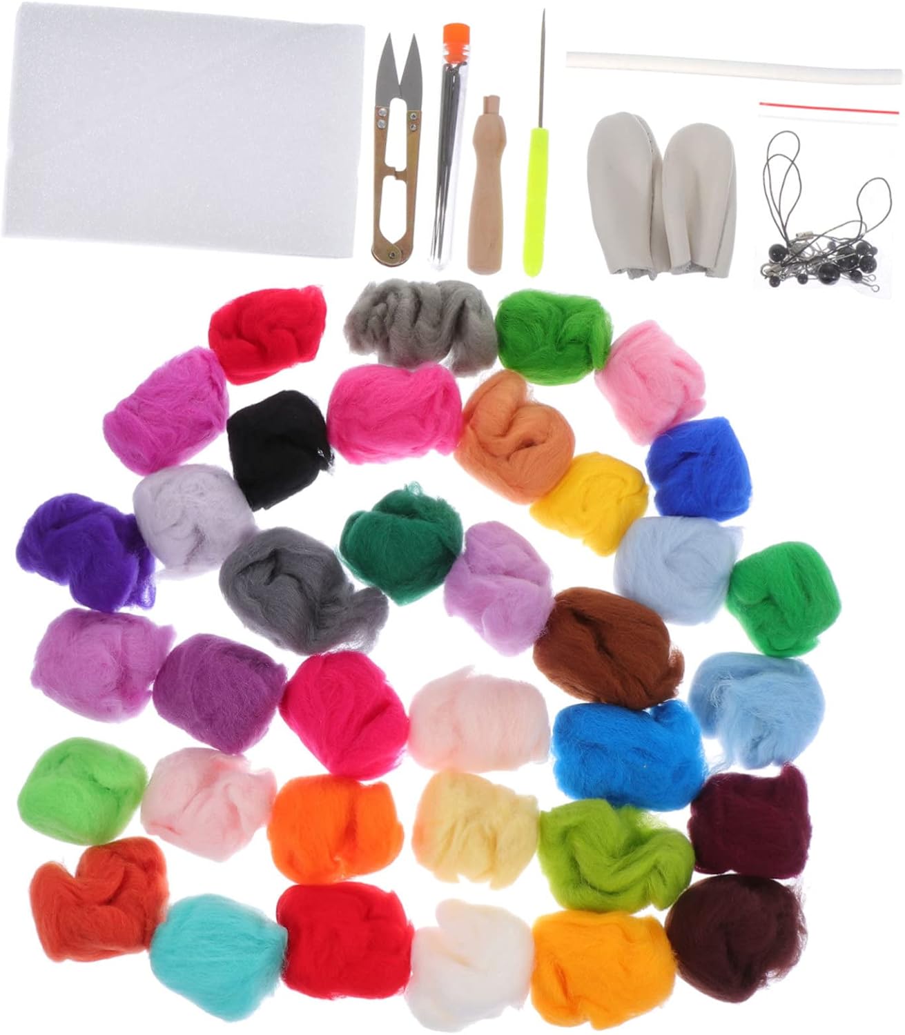 TEHAUX DIY Needle Felting Kit Colors of Felting Needles and Accessories for Creative Craft Projects and Home Decor