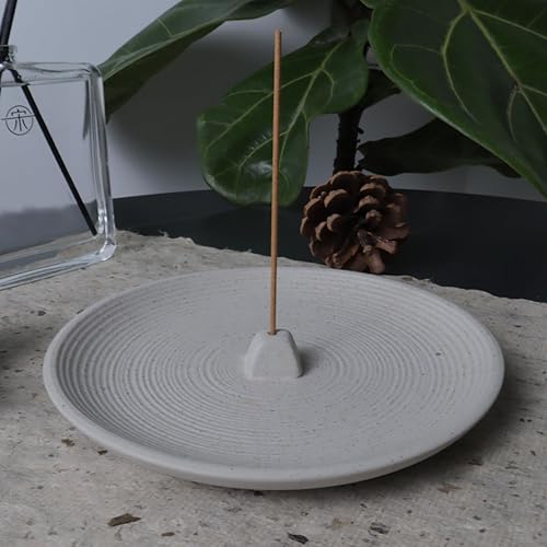 Miniatura 6 de CHORZHOW Soporte de incienso blanco de cerámica para incienso, quemador de incienso, estilo simple, bandeja de insencia amarilla para juego para