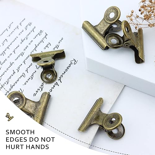 Miniatura 5 de 20 clips metálicos para carpeta de bulldog, abrazaderas de papel con bisagras de 1.2 pulgadas para bolsas de alimentos, fotos, manualidades de arte,