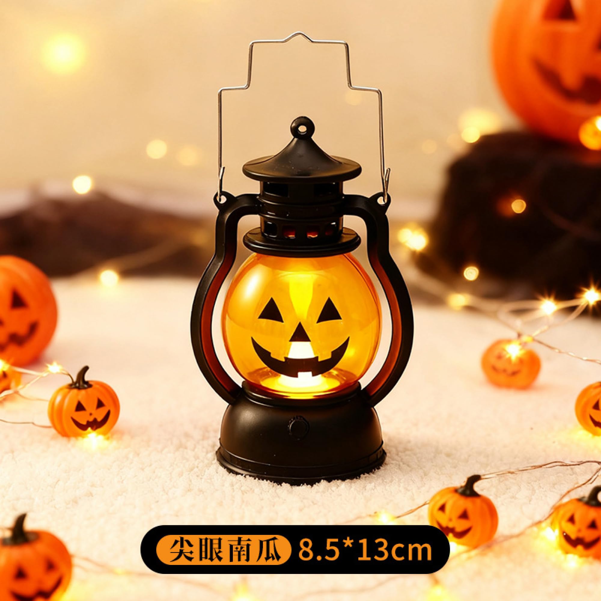 Mini vintage latarnia LED z dynią, Halloween Jack O latarnia do dekoracji