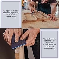 Vista 7 de Swpeet 29 bloques de lijado ultrafinos de 4.72 x 3.9 x 0.47 pulgadas, 8 tamaños de grano azul #36-5000, esponja de lijado en húmedo y seco y 6