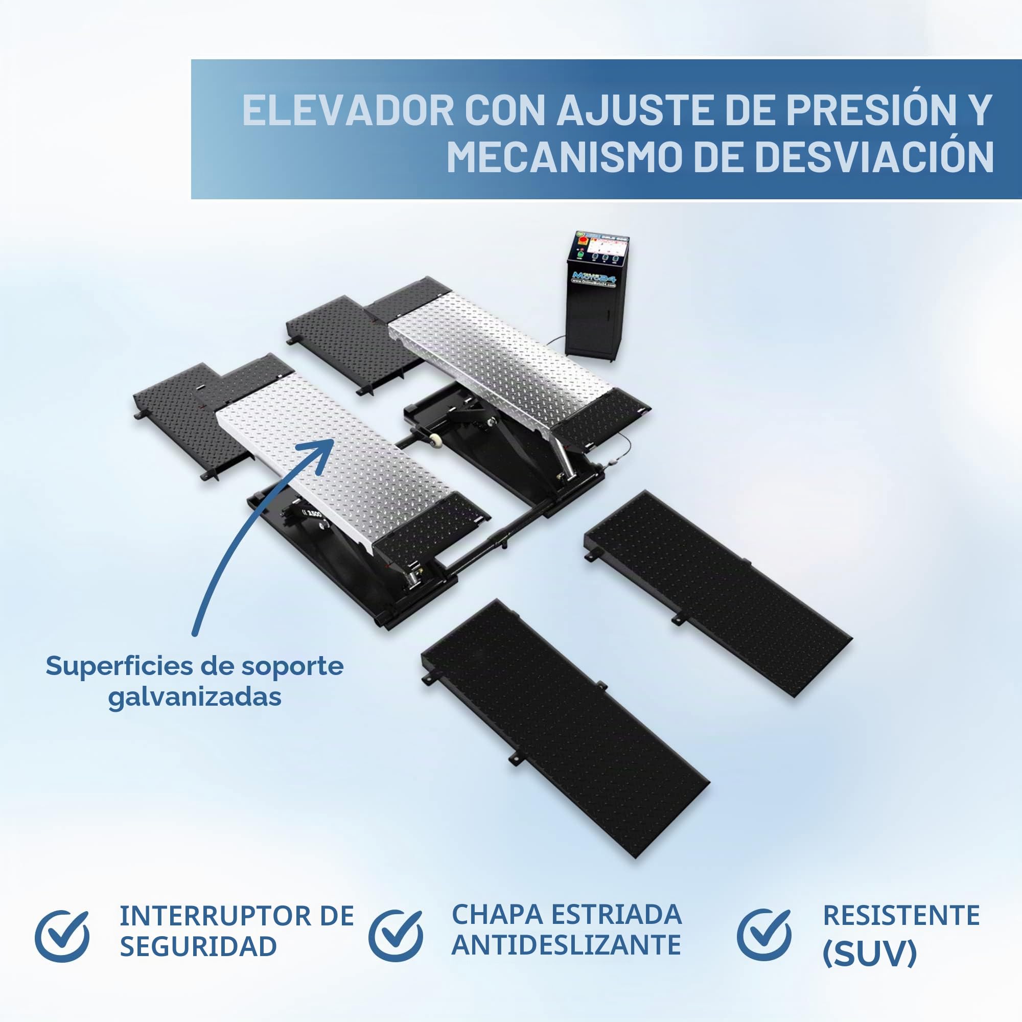 DSLS 608 - Plataforma elevadora de Tijera, Equipo para Taller de automóviles, Gato de Coche, Plataforma de Trabajo, Dispositivo de elevación, 3,5 toneladas