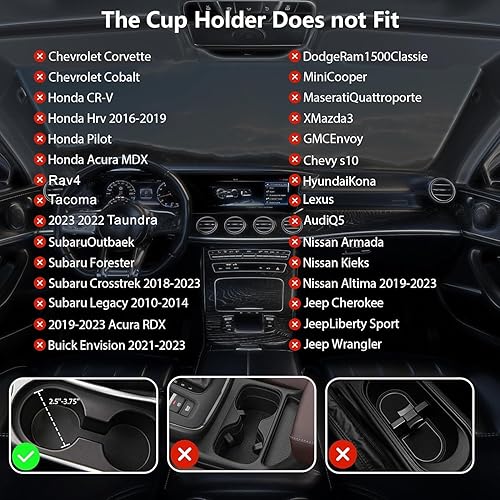 Miniatura 6 de Adaptador de expansor para portavasos de automóvil, base ajustable, compatible con Yeti de 20/26/30 onzas Hydro Flasks grandes, 32/40 onzas, se