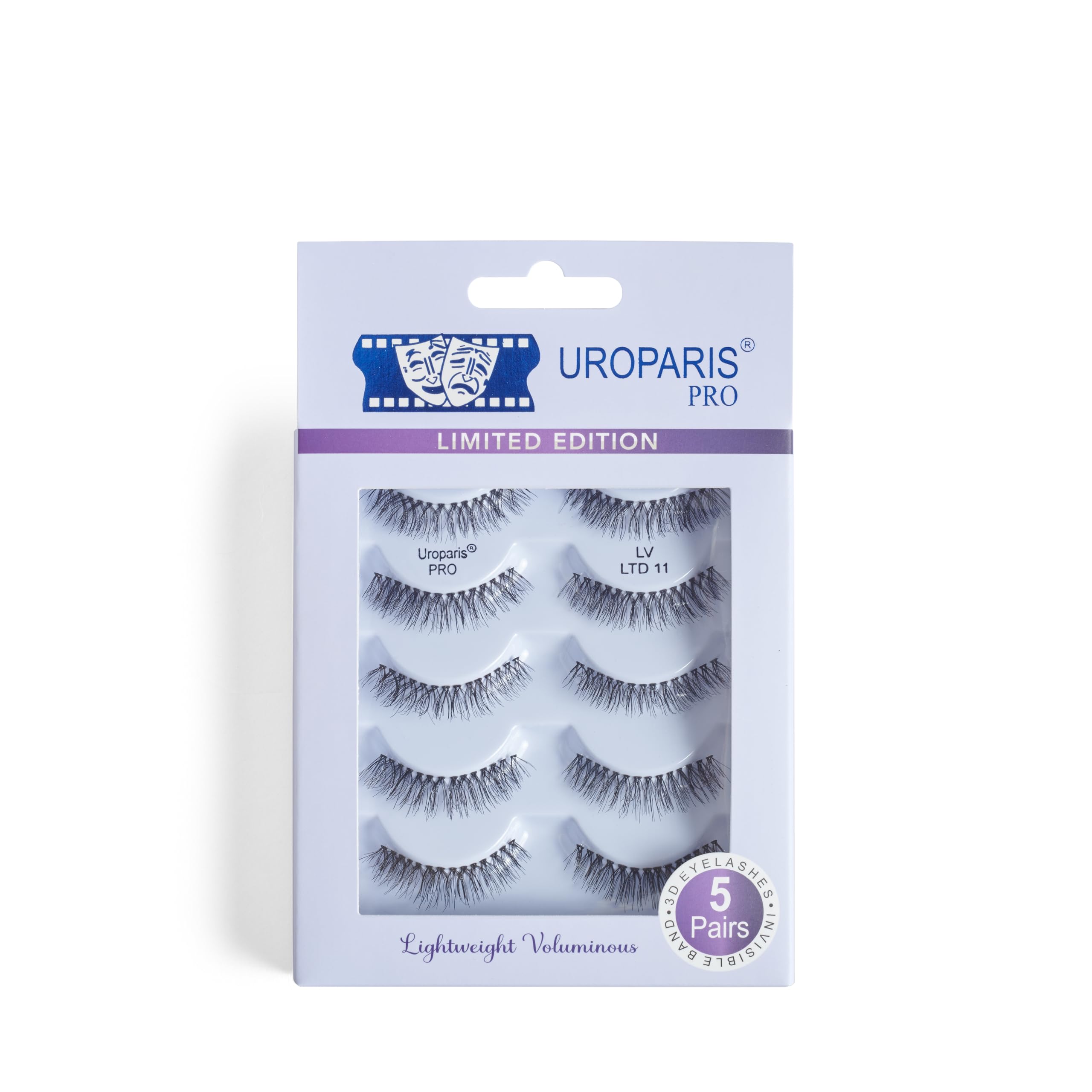 Uroparis PRO LV LTD 11 Eyelashes for women | Handmade 3D Look, Light Voluminous False Lashes with Premium Virgin Hair (Black) - Pack of 5-image-46