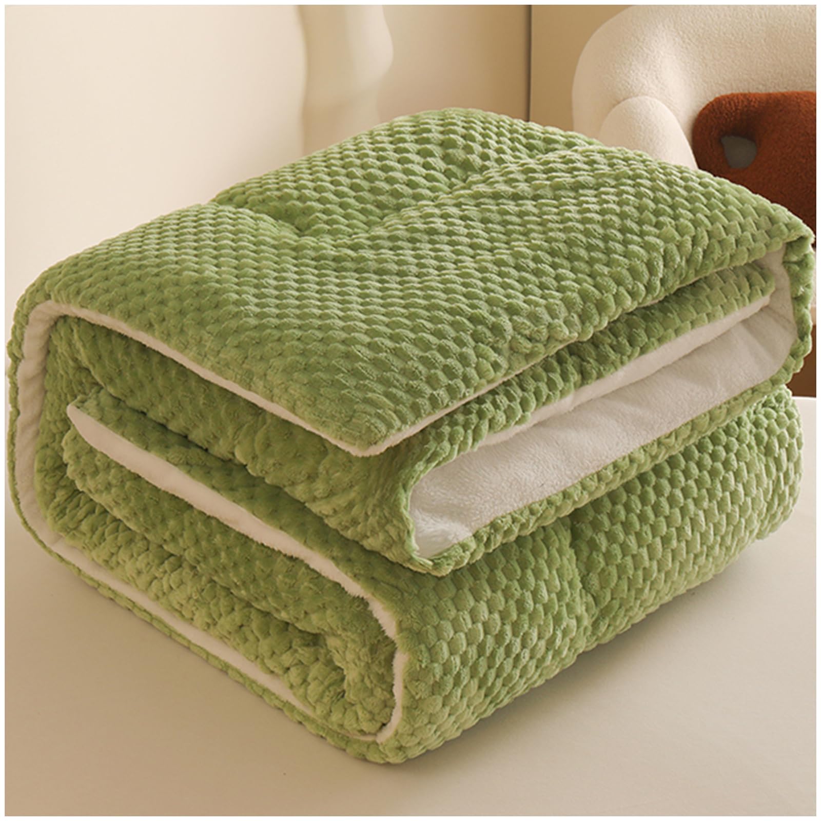 Édredon chaud en hiver vert 200x230cm couette gonflante 4kg