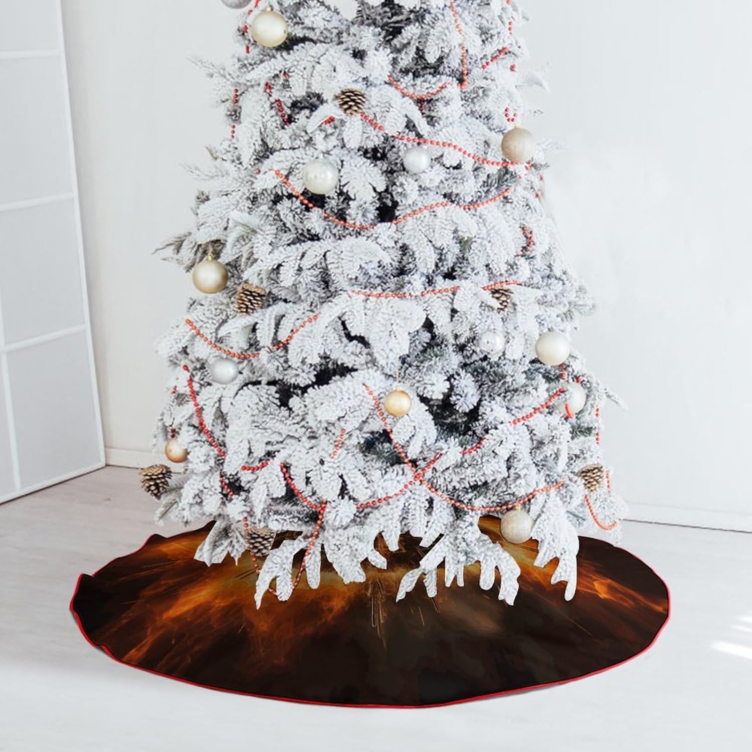 Christmas Tree SkirtDart Boardclassic Fashion Tree Skirt Painted Multifunctional Christmas Tree Skirt