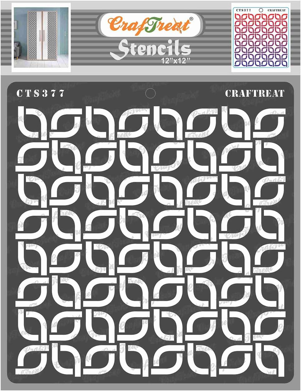 CrafTreat Wall Stencils for Painting Large Pattern