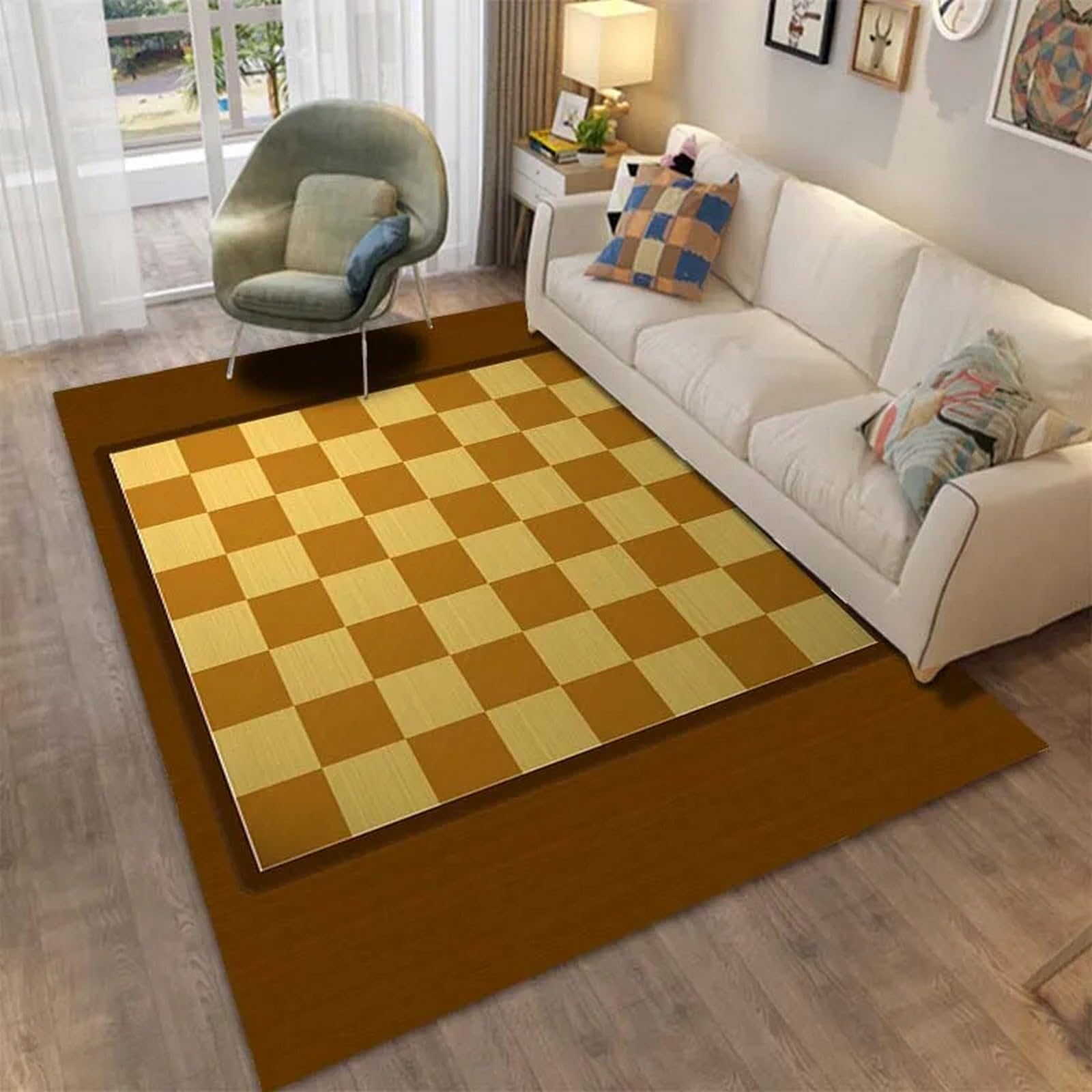 Tapis de chambre résistant aux taches et facile à nettoyer avec motif 3D 180x280cm
