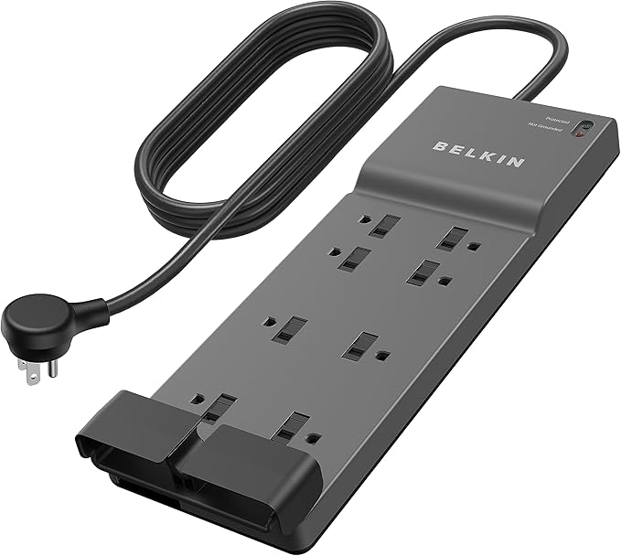Belkin Power Strip Surge Protector with 8 Outlets, 6 ft