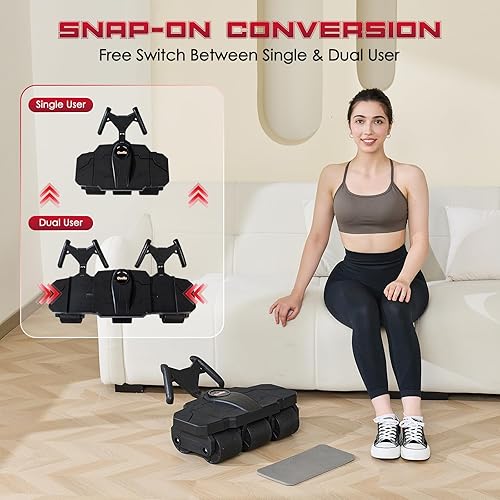 Miniatura 2 de Ocdin Partner Ab Roller Wheel- Entrenador de núcleo para dos personas, equipo estable de gimnasio en casa para parejas para fortalecer los músculos