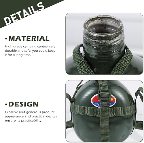 Miniatura 8 de Botella de agua resistente al desgaste para acampar al aire libre, diseño de boca ancha para supervivencia y actividades al aire libre, botella de