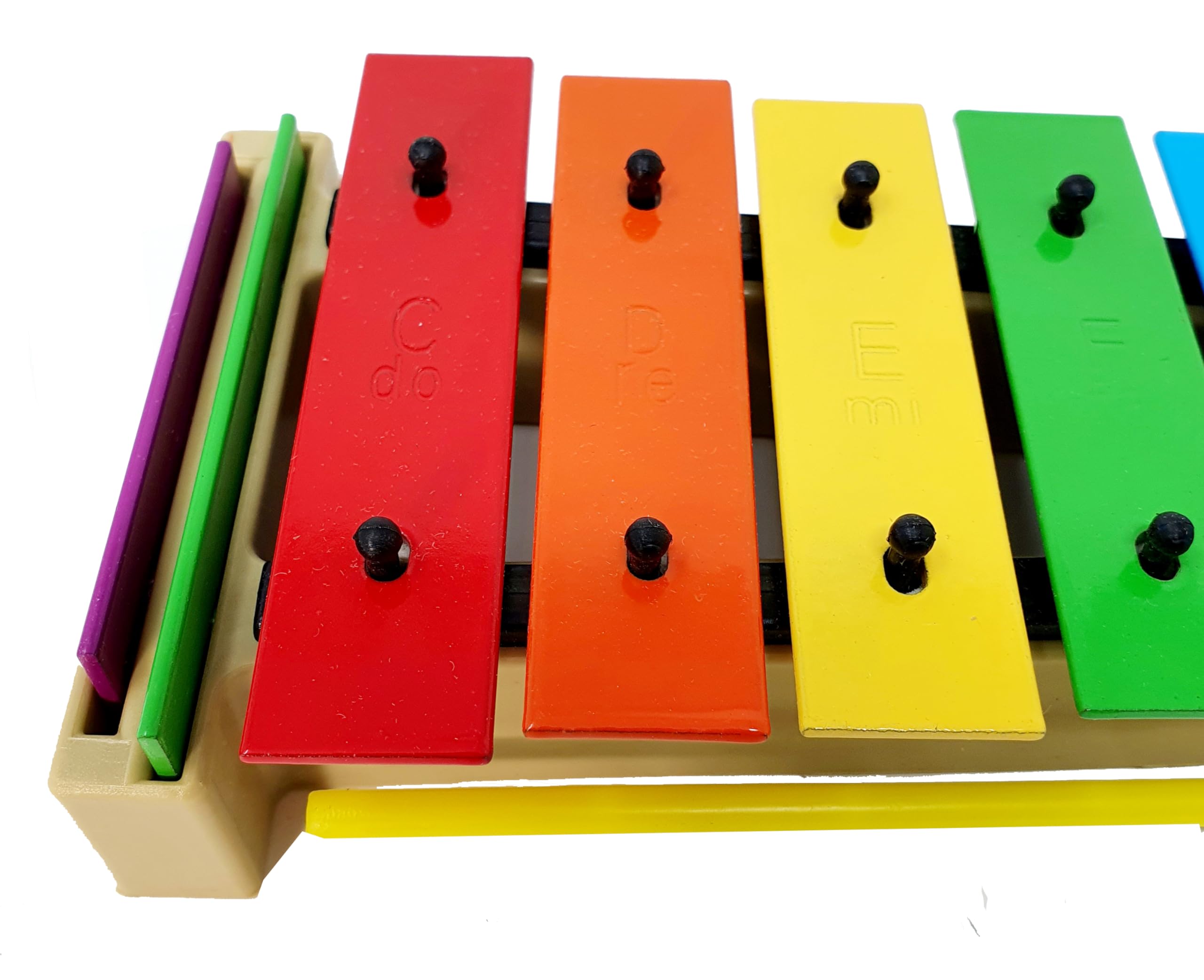 ROCKSTAR Glockenspiel Carrillon Métallophone Xylophone DG13N chromatique 13 touches couleurs et masses Instrument de musique Cadeaux scolaires Rockmusic