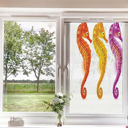 Miniatura 10 de Película decorativa para ventana con texto en inglés "Saying Window", decoración del hogar, palmeras tropicales hawaianas, diseño de acuarela y