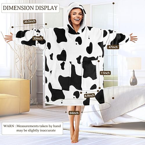 Miniatura 9 de Manta con capucha suave y cálida, regalos para mamá, adultos, mujeres, hombres, niños, manta con capucha con bolsillo