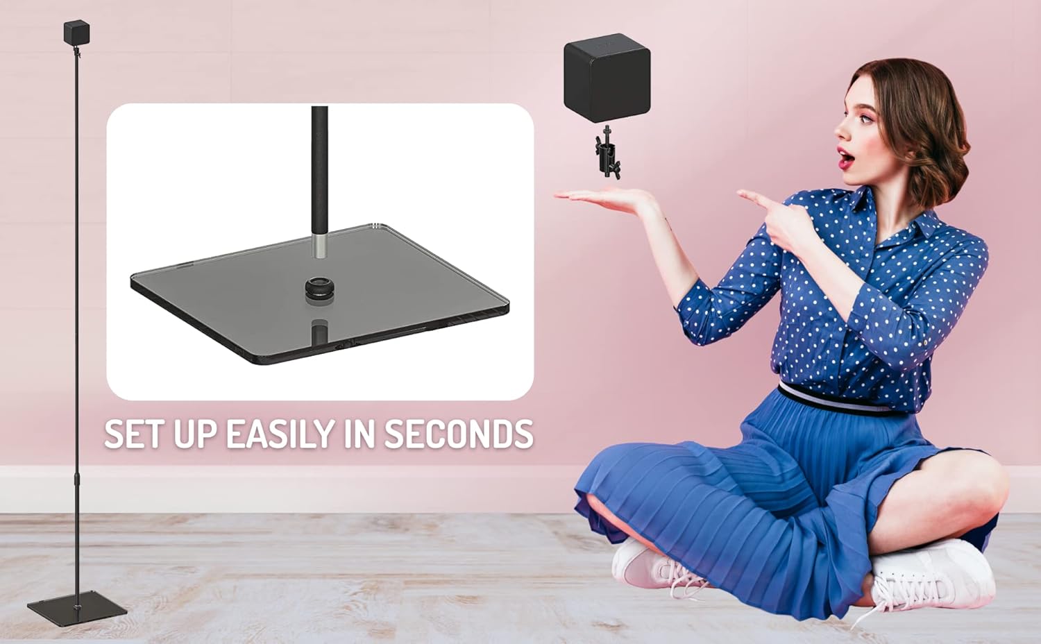 Cheap Skywin VR Glass Stand - HTC Vive Compatible Sensor Stand and Base Station for Vive and Rift Constellation Sensors (2-Pack)