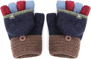 Ruixia Baby,Clothing,Baby Boys 0-24m,Accessories,Gloves & Mittens Ruixia Kids Flip Top Knitted Gloves Half Finger Winter Gloves Warm Thermal Heat Mittens Cute Cartoon 3D Bird Fingerless Gloves Texting Elastic Gloves Half Mitten Soft Hand Warmer 3-8 Years Xmas Gift