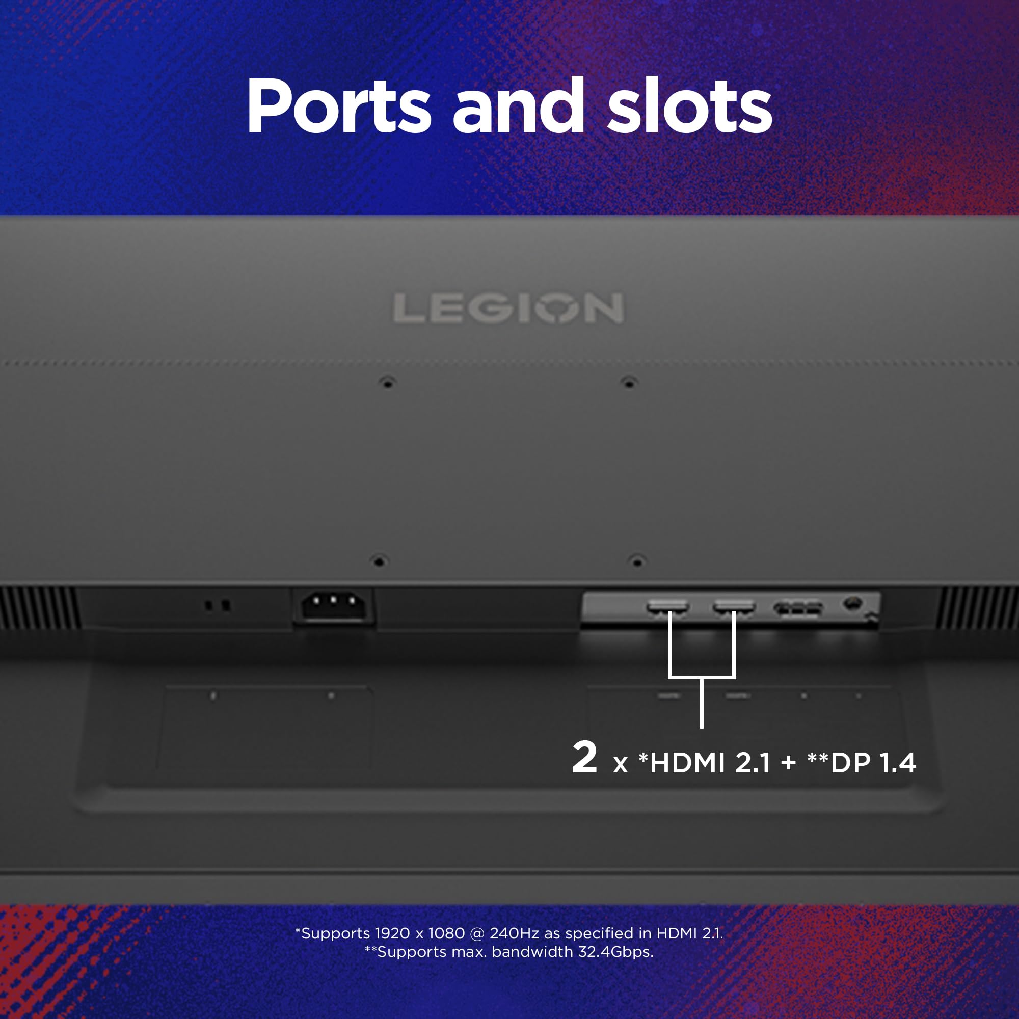Lenovo Legion 27-10 | 27" (68.58cm) FHD IPS 240Hz Gaming Monitor | 0.5ms, AMD FreeSync, NVIDIA G-Sync 99% sRGB, 2xHDMI 2.1 TMDS, 1xDP 1.4| Tilt, Swivel, Pivot, Height Adjust | Black | 68C5GAC4IN — Amazon image 9