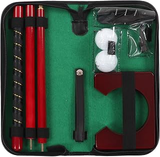 iFCOW Golf Putting Set with Golf Putter, Portable Golf Putter Kit 3 Section Golf Putter Practice Training Box Right Hand for Home Office Indoor