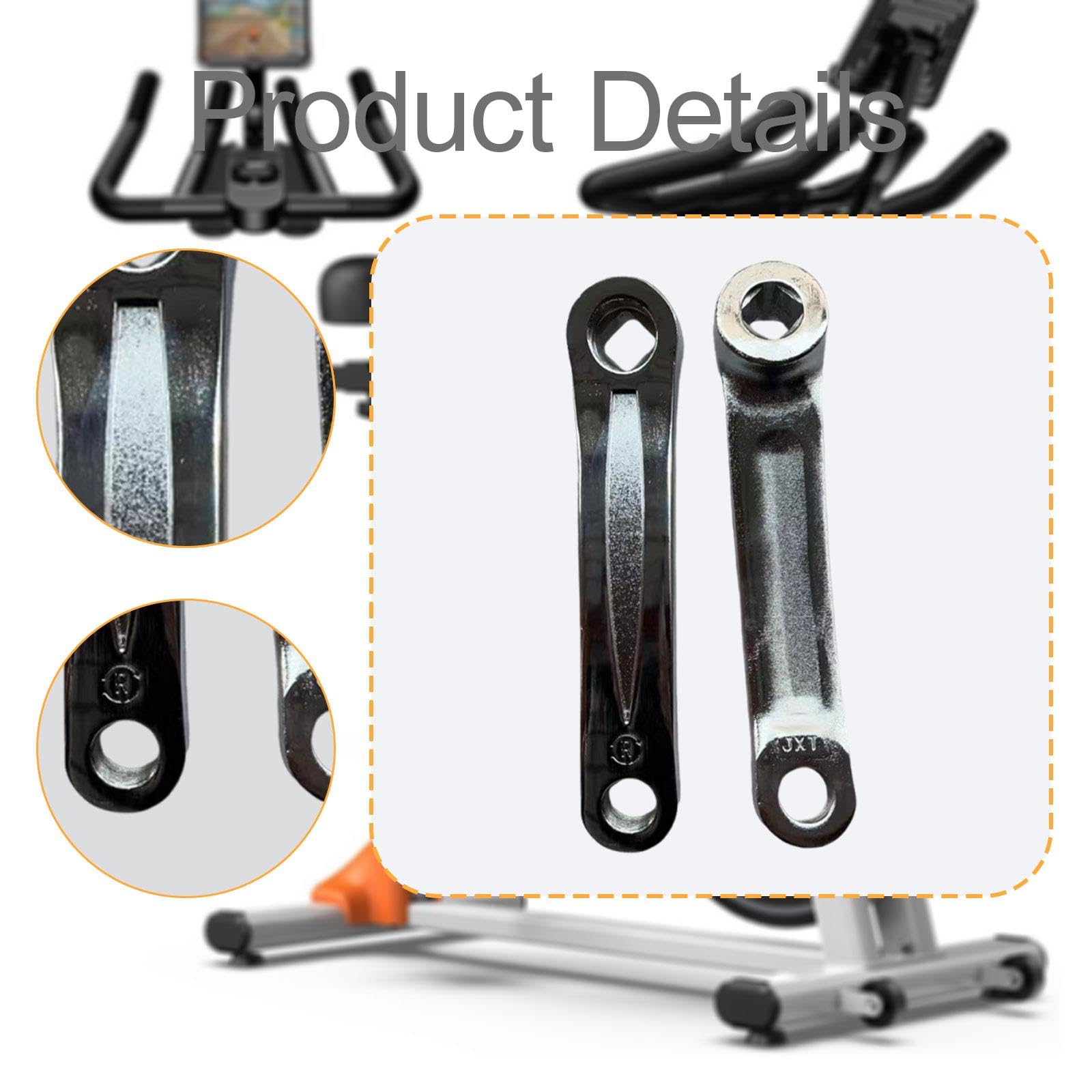 Set pedivelle Bici 2 Pezzi 21 cm (8.3 in) in Ferro per Cyclette Indoor, Ricambio pedivella Bicicletta
