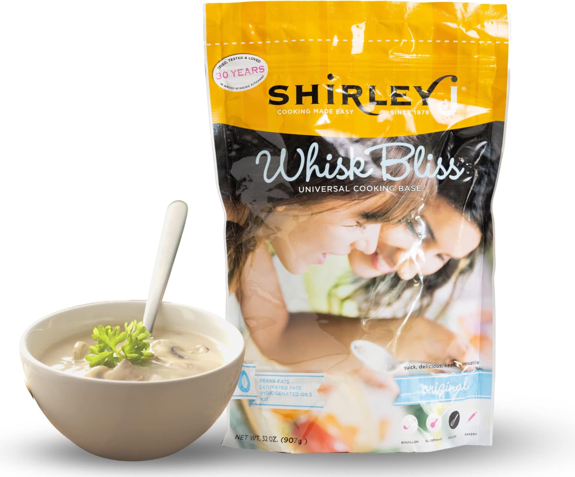 Shirley J- Whisk Bliss Soup Mix | Great For Soup, Sauce & Gravy Just Add Water Universal Soup Sauce Base Great For Alfredo, Chicken & Beef Bouillon, Cheddar Soups & Much More
