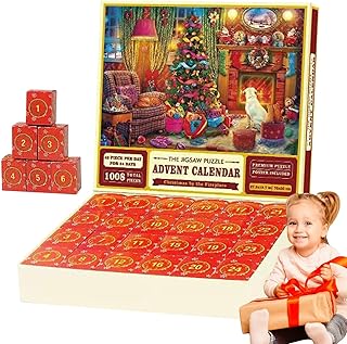 Jigsaw Advent Calendar 2023, Christmas Puzzle Countdown Calendar, Christmas Advent Calendar Jigsaw Puzzle, Christmas Themed 24 Days Advent Countdown Gift Boxes For Party Favors