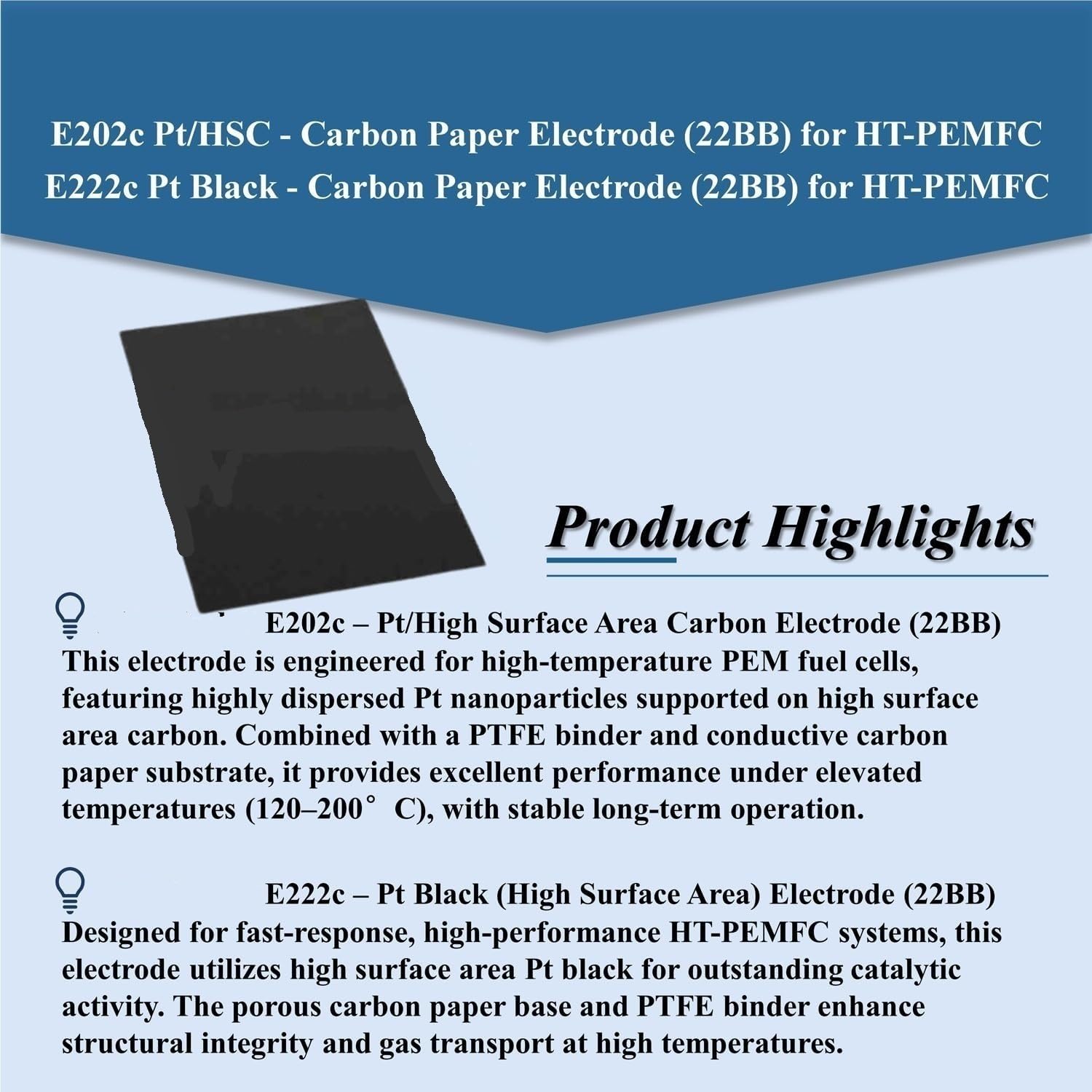 Elektroda kalkowa E202c i E222c(E222c-1mg/cm² 5x5cm²)