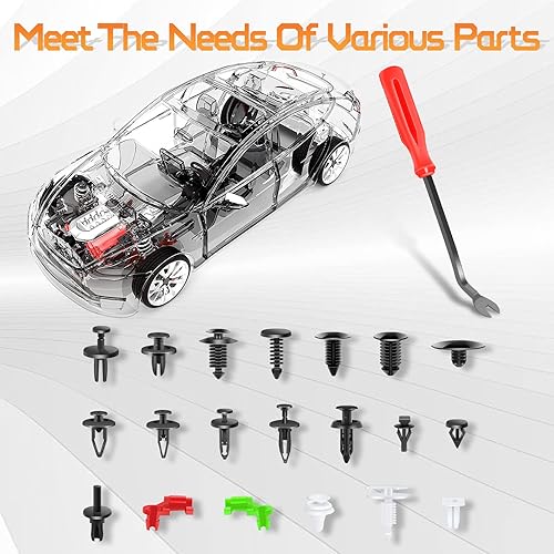 Miniatura 6 de OTUAYAUTO Kit de 426 clips de retención de carrocería de automóvil con extractor de sujetadores de barra de mango para portón trasero, 19 tamaños