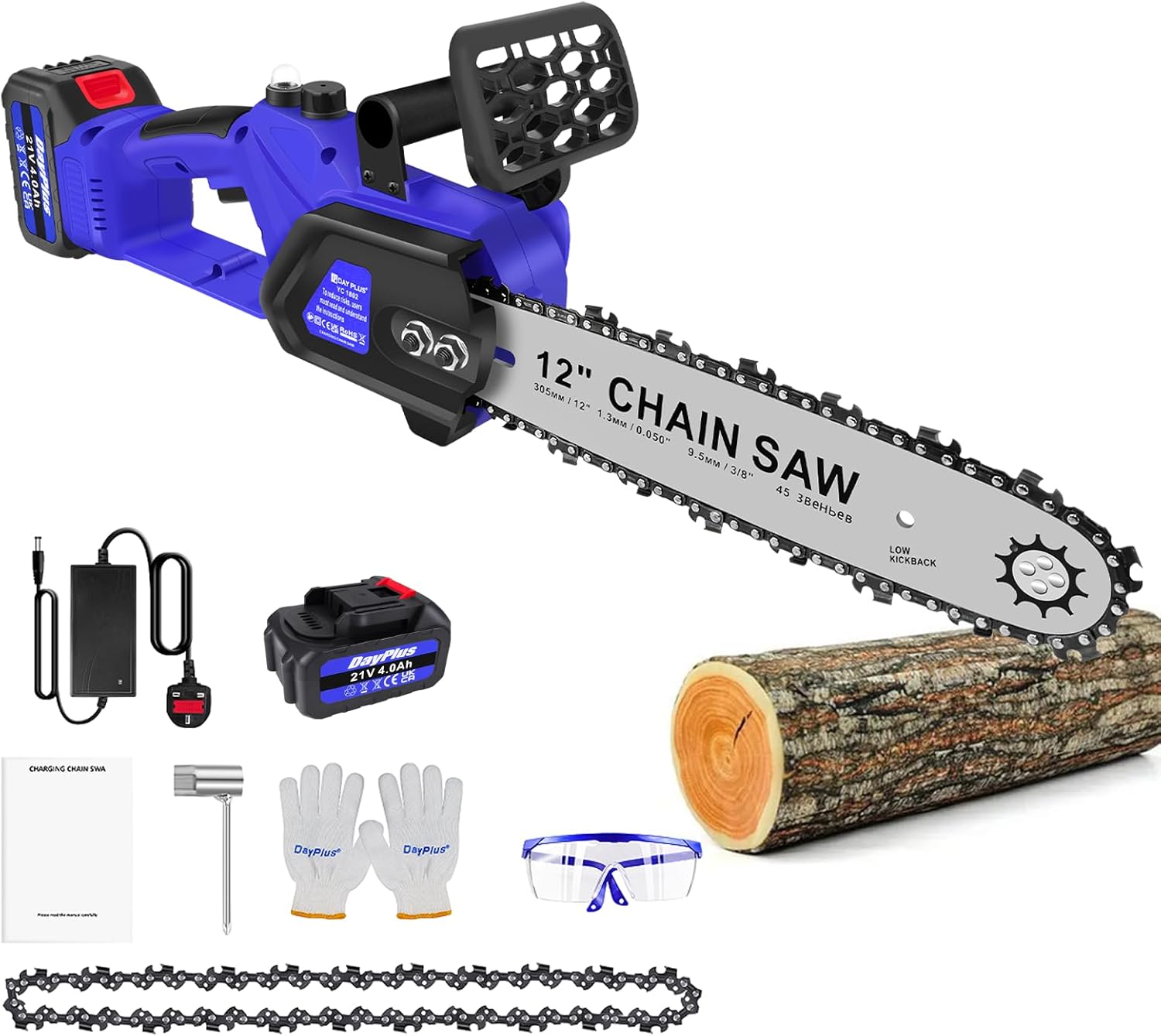 12inch Hand Chainsaw 600W Cordless Power Saws, 21000Rpm Electric Hand Saw Cordless Pruning Saw