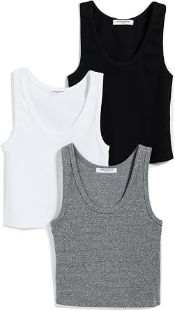 perfectwhitetee Womens Blondie Tank 3 Pack