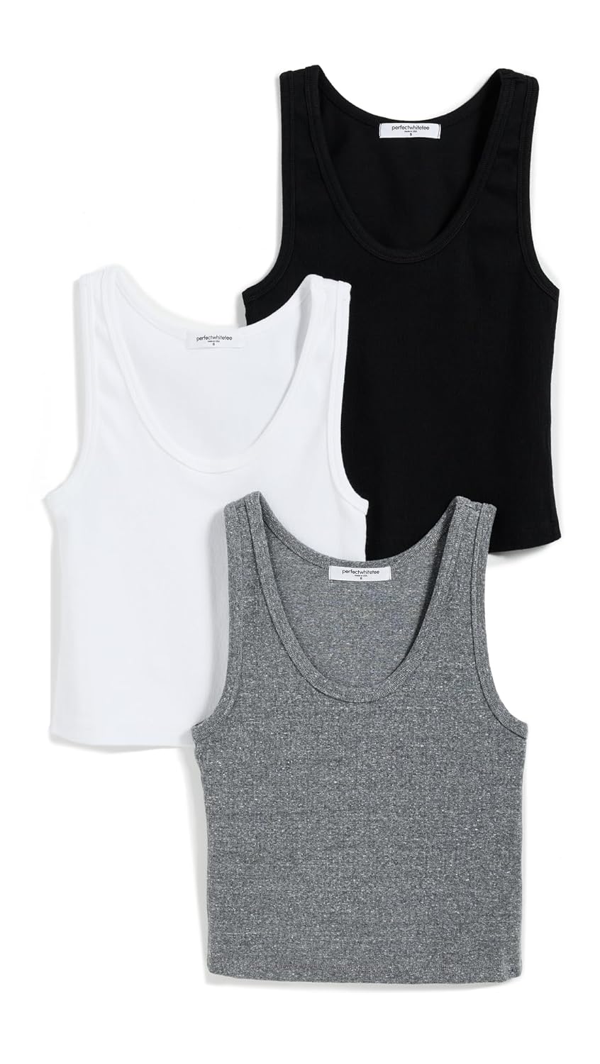 perfectwhitetee Womens Blondie Tank 3 Pack