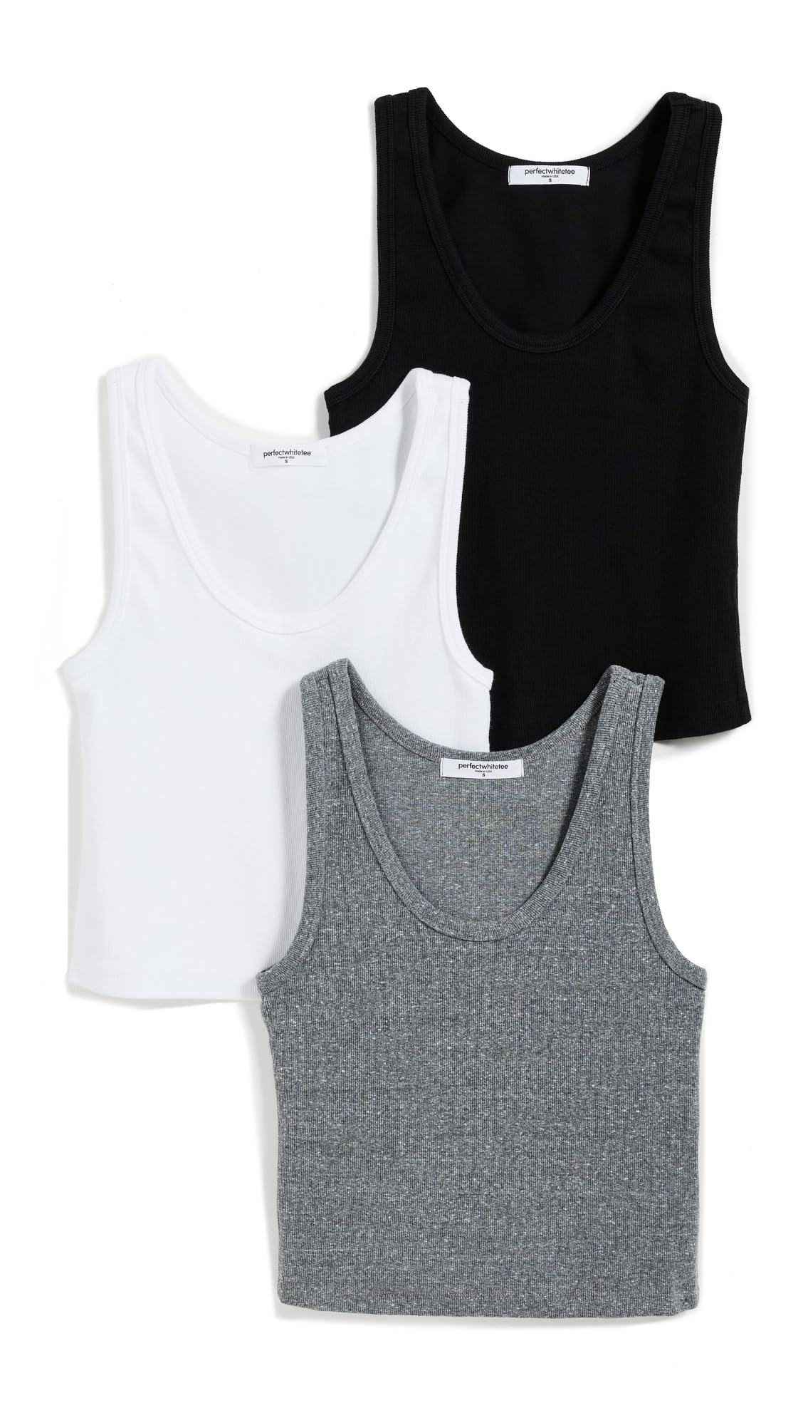 perfectwhitetee Womens Blondie Tank 3 Pack