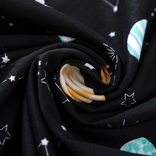 Miniatura 8 de Inadays Camisón de algodón para mujer, ropa de dormir de manga corta, camisón casual con estampado, pijama holgado y cómodo