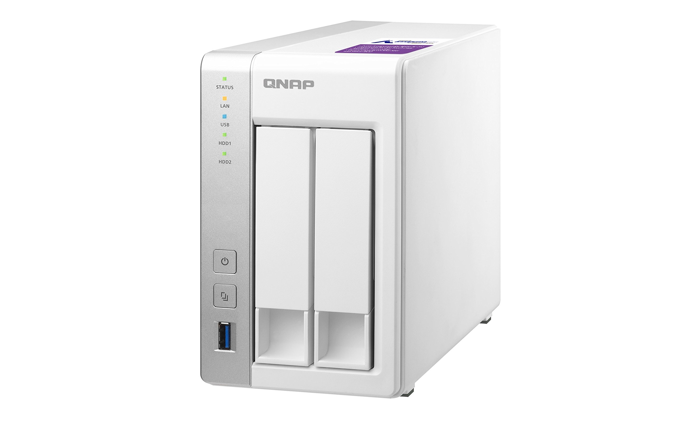 QNAP TS-231P 2ベイNAS QNAP TS-231P 2TB 2-Bay NAS Solution | Installed with 2X 1TB WD RED