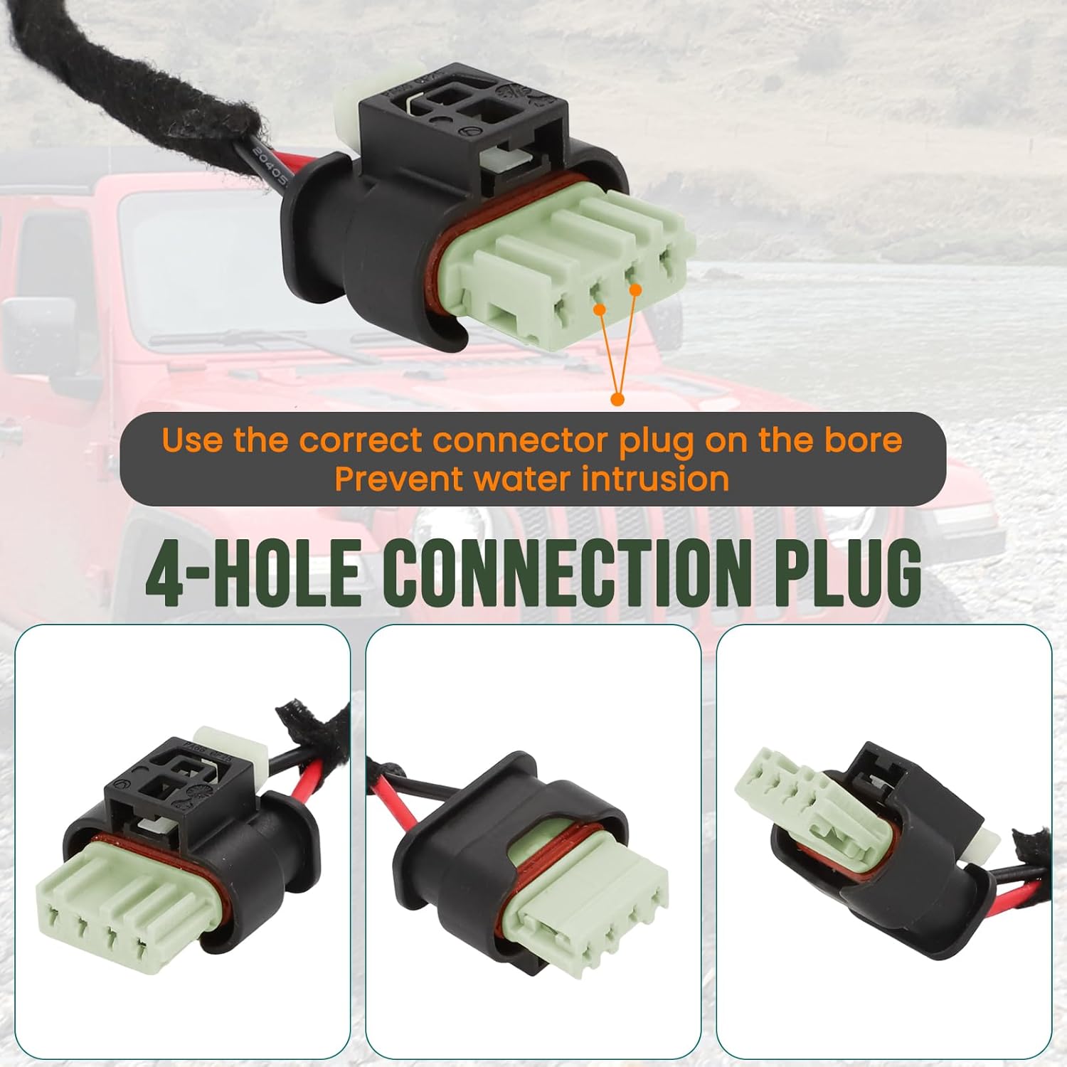 E-Locker Wiring Harness Kit for Jeep JL/JLU Wrangler (2018+) & JT Gladiator (2020+) | Complete Set Containing Two Lengths of Wiring Harness | Compatible with Rubicon Axle Swaps