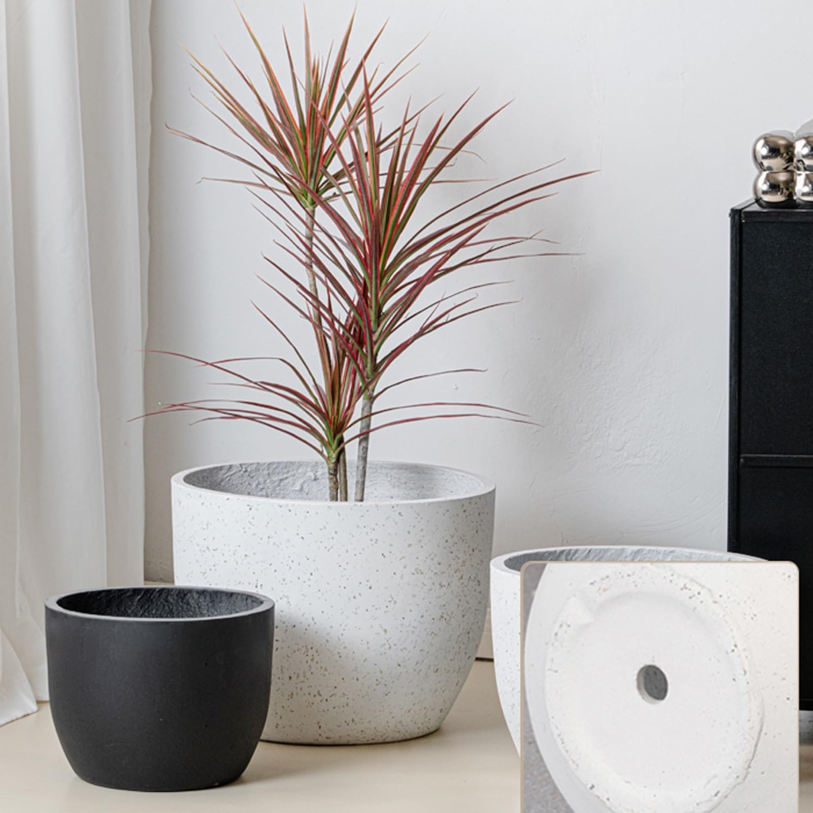 macetas para plantas Okrągłe doniczki na kwiaty i rośliny nadają się do sadzenia roślin doniczkowych i ogrodowych, takich jak rośliny wężowe i zioła dla Domu Ogrodowego