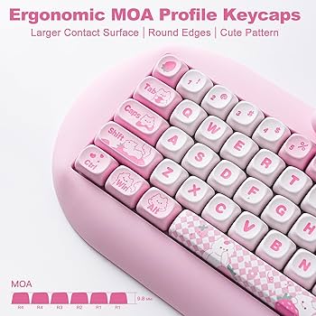 Amazon | YUNZII ピンクニャンニャン キーキャップセット 141キー Amazon | YUNZII ピンクニャンニャン キーキャップセット 141キー