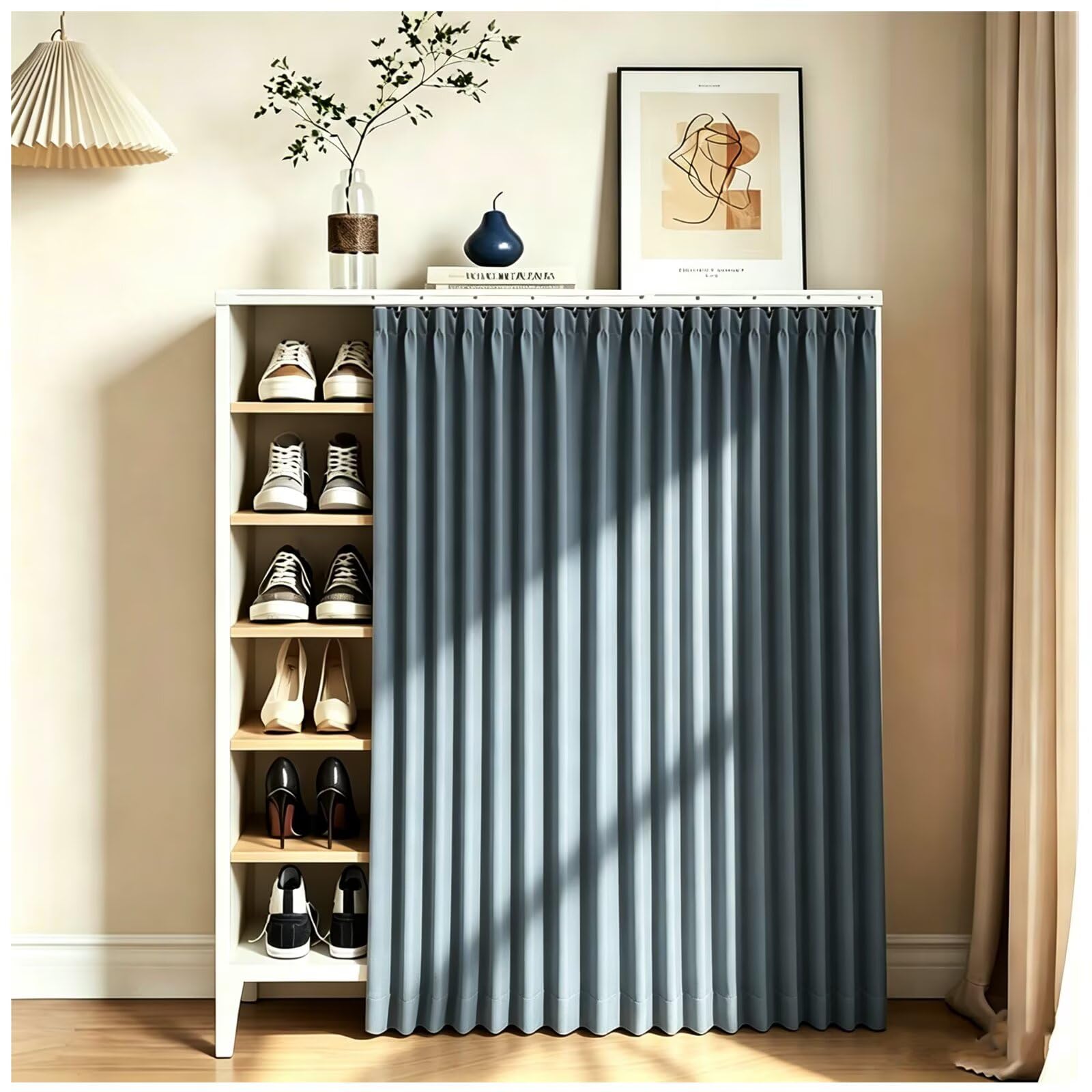 Rideau occultant Anti-poussière pour Dressing W70 x H150cm Bleu