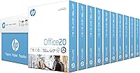 Vista 10 de HP Papel para impresora Papel de 8.5 x 11 pulgadas Oficina de 20 libras Estuche de 3 resmas - 1500 hojas Brillo 92 Fabricado en Estados