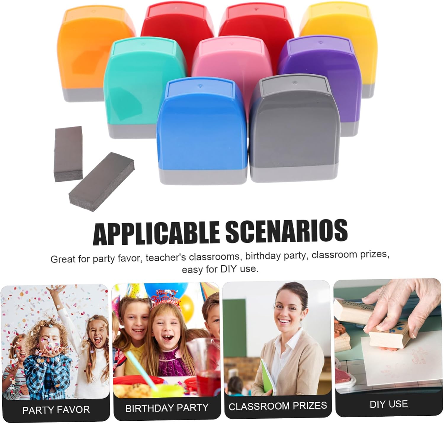 Colorful DIY Personal Seal Shell Stamp Parts Plastic