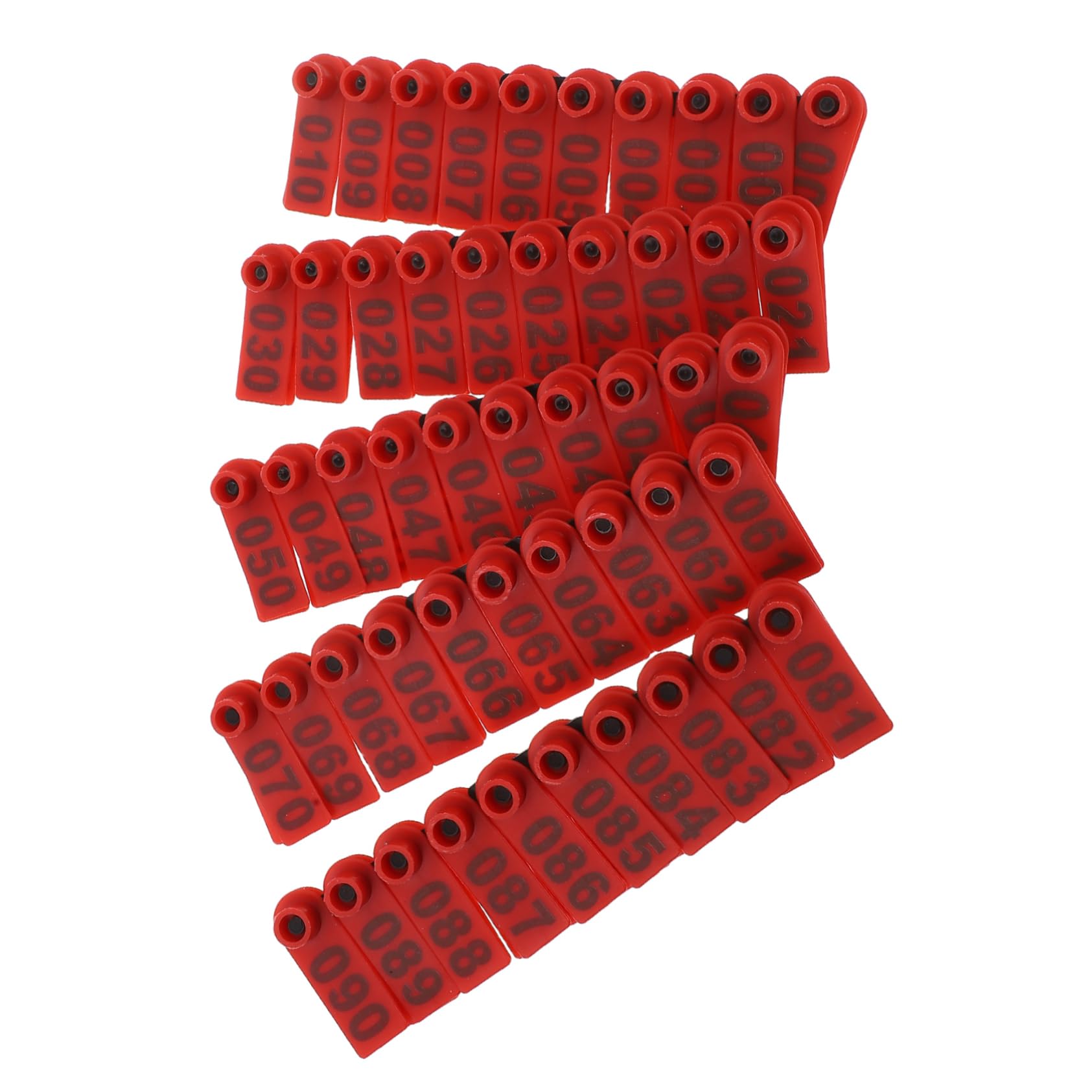 TOYANDONA 100pièces Boucle Auriculaire Numérotée Pour Identification Du Bétail Étiquette Auriculaire Plastique Pour Vaches Bovins Chèvres Et Moutons