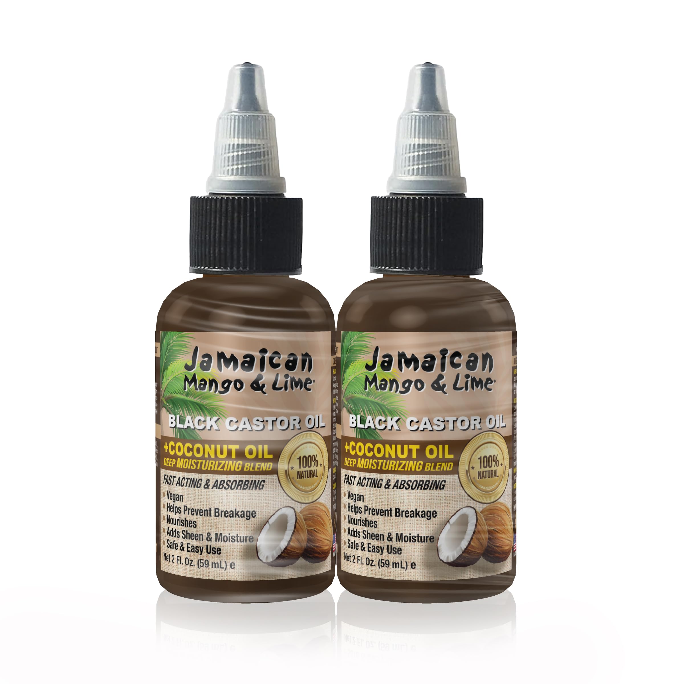 2oz JML Jamaican Black Castor Oil - Coconut Pack of 2
