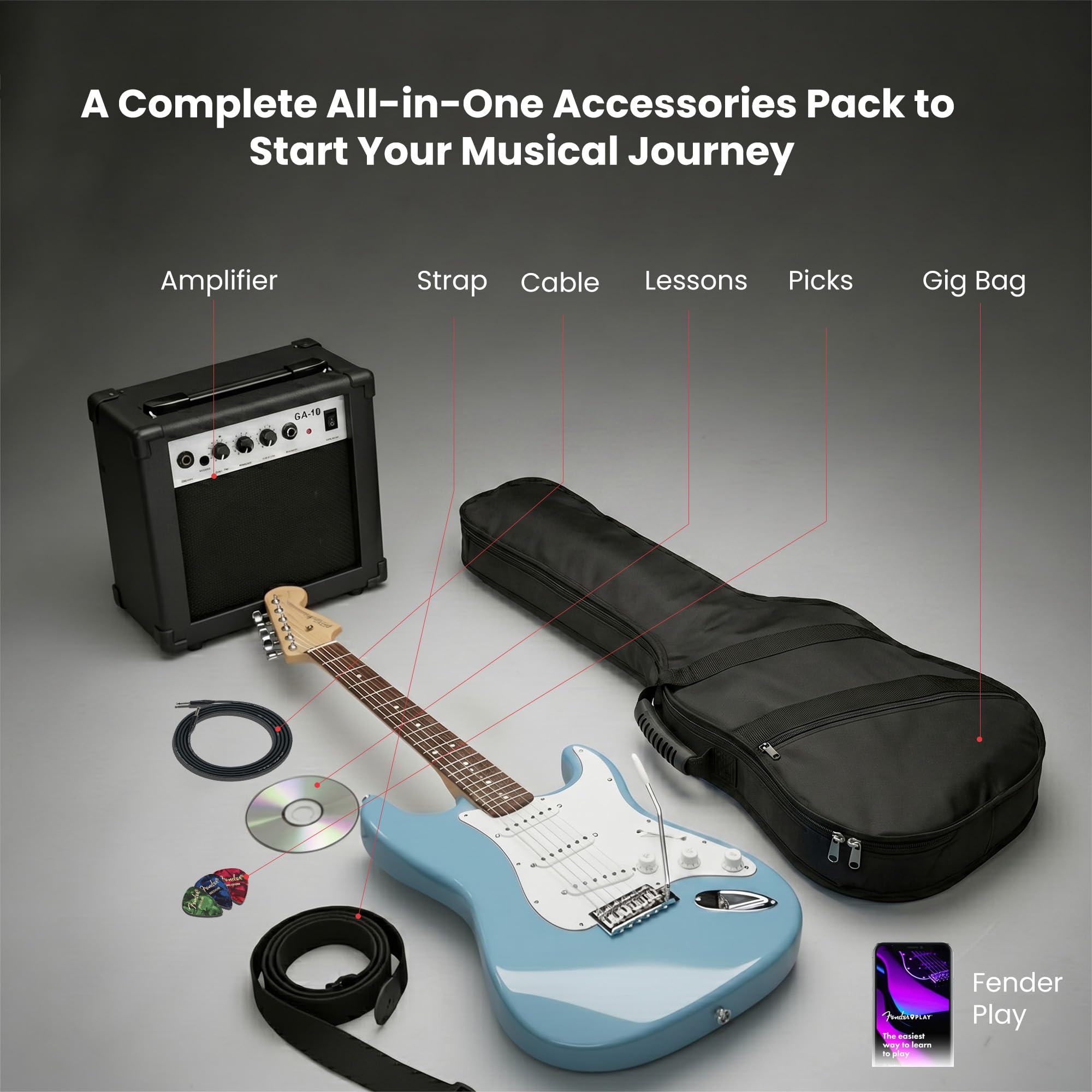 Amazon | Fender Squier Stratocaster エレキギター - ダフネブルー