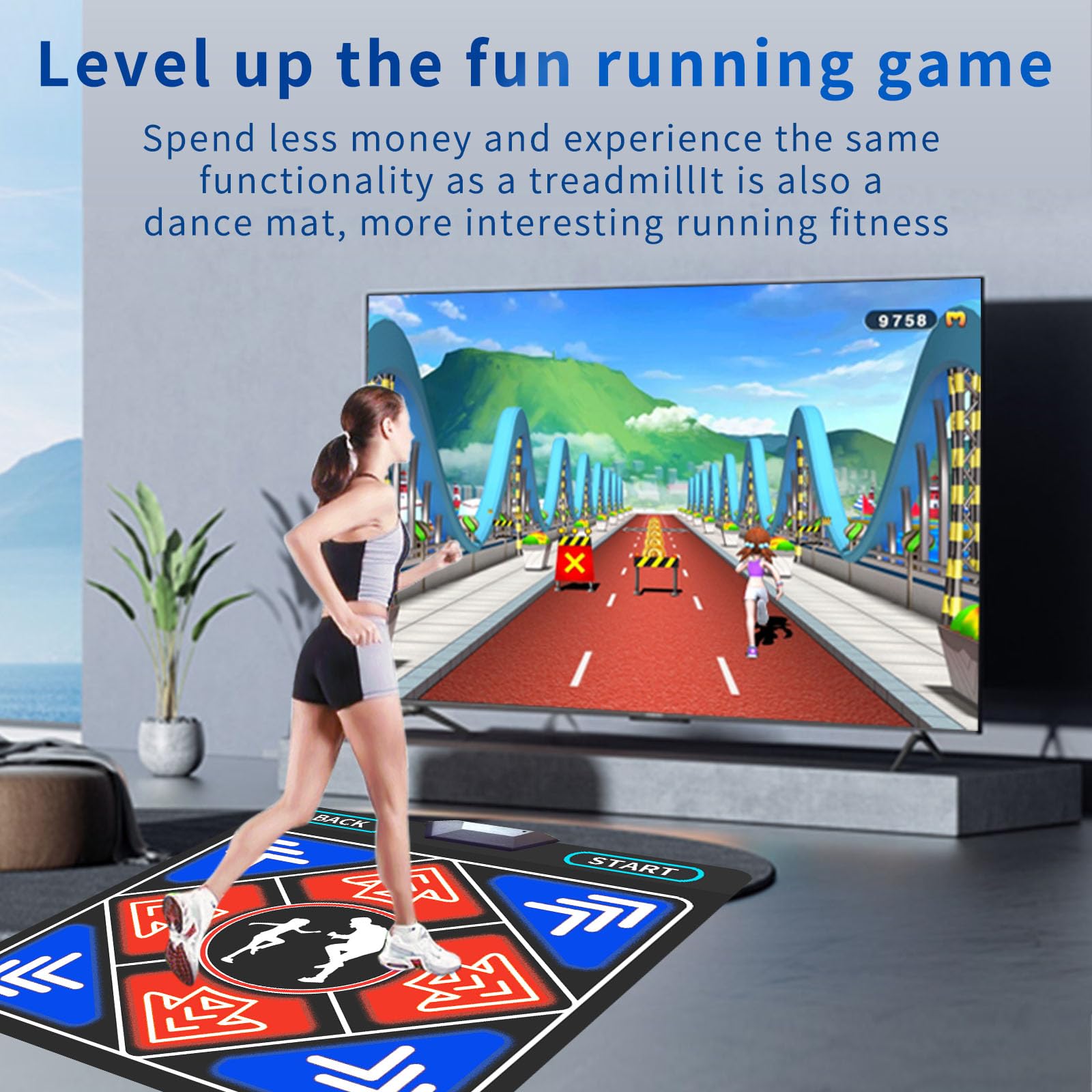 YRPRSODF Tappetino da Ballo per Bambini e Adulti, Cuscino da Ballo elettronico con più di 100 Giochi, modalità MTV e Cartone Animato, Colorato