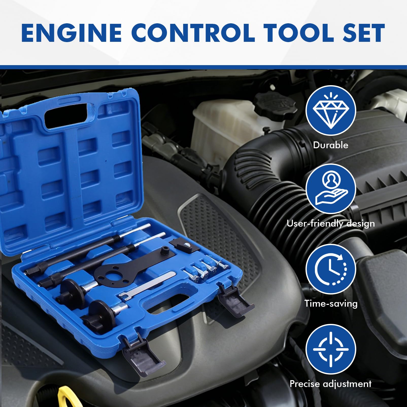 Kit de Herramientas de Sincronización de Alineación del árbol de Levas del Motor Compatible con FIAT, Alfa Romeo, Lancia 1.2 16V, 1.4 16V, T-Jet, Conjunto de Herramientas de Sincronización del Motor